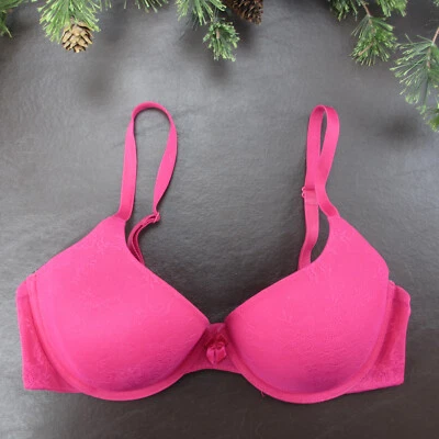 Sujetador Gilligan & O'Malley 34D Rosa Acolchado Con Aros Cierre Ajustable Espalda Foto 1 de 4