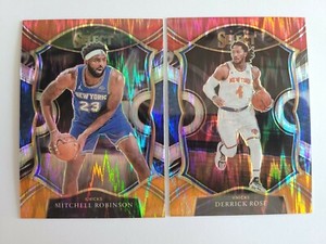 2021 Mitchell Robinson / Derrick Rose Select Prizm Shimmers 2 card lot