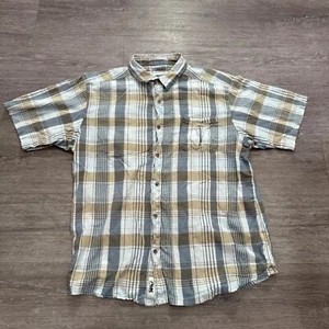 Mountain Khakis Shirt Mens Large Plaid Button Up Short Sleeve Outdoor Cotton - Picture 1 of 12