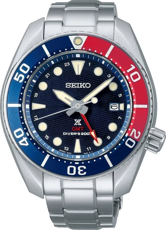 Часы мужские Seiko Prospex SBPK005 Pepsi для дайверов 200 м по Гринвичу сапфировые солнечные НОВЫЕ - Изображение 1 из 1