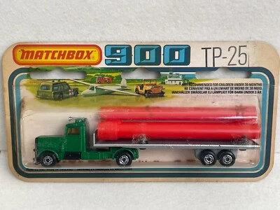 Matchbox Superfast 900 TP-25 Pipe Transporter Peterbilt Long Haul unopened card - Image 1 of 3
