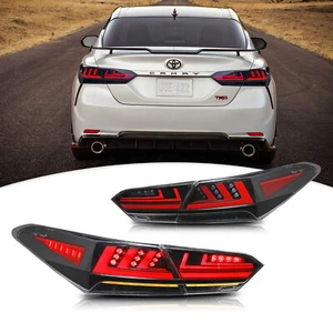 LED Tail Lights For Toyota Camry 2018-2023 Sequential Smoked Rear Lamps - Picture 1 of 6