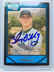 Signed 2007 Bowman Chrome Shawn O’Malley #BC3 Auto Autographed Rays Mariners - Picture 1 of 2