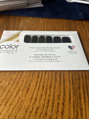 Color Street Nail Strips ~ MIDNIGHT WONDER ~ Black Glitter ~ Retired ...