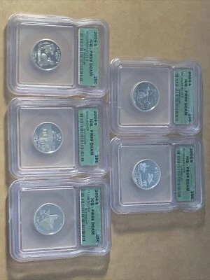 2000 S Proof Statehood Quarters ICG PR69DCAM (5) coin set - Image 1 of 4