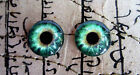 Taxidermy Glass Dragon, Doll, Teddy Eyes, Human Green 10mm, 14mm, 16mm