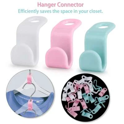 Gancho conector para colgar ropa ahorro de espacio 50 piezas perchas en cascada para el hogar Foto 1 de 4