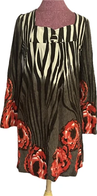 Sacred Threads Women's Floral Black Dress Size S - Image 1 of 3