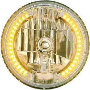 UP 31378 - 7 Inch Round Headlight W/ H4 Halogen Bulb & Amber LED Position Light - Bild 1 von 4
