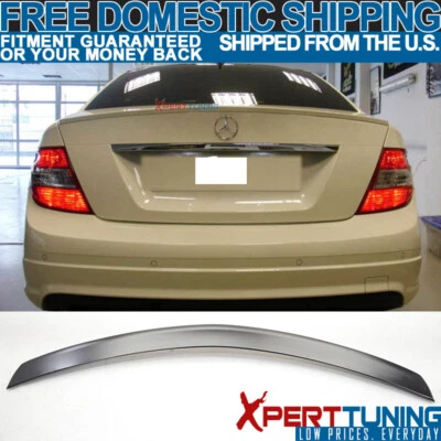Fits 2008-2013 Benz C-Class W204 AMG Style Rear Trunk Spoiler Wing Lip ABS Foto 1 de 4