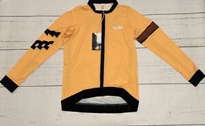 New Men Rapha Pro Team Training Cycling Vest Brown Orange Size Large Long Sleeve
