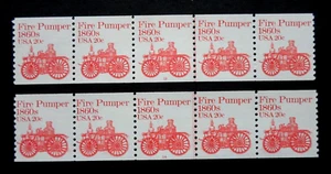 1984 Transportation Issue - Fire Pumper Cat # 1908 Coils PNC5  Plate #12 and #14 - Picture 1 of 7