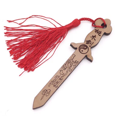Espada Tai Ji China Feng Shui Madera Melocotón 4.5" 25MMX115MM Foto 1 de 3