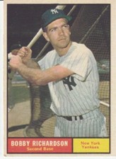 1961 TOPPS BASEBALL CARD  #180 BOBBY RICHARDSON