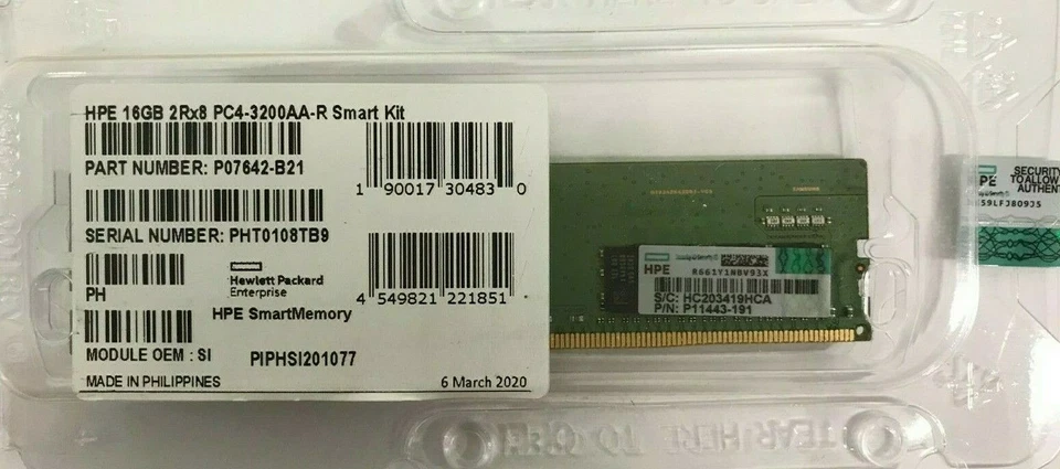 HP - P07642-B21 - SmartMemory 16GB DDR4 SDRAM Memory Module - Image 1 of 2