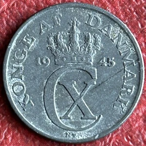 Denmark (German Occupation) - 1 Ore Zinc Coin - 1945 (GY17) - Picture 1 of 3