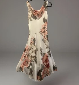 Robbie Bee Blumen Midi Schlupf Kleid Cottagecore Fee Hochzeit skurril, Größe 6, - Bild 1 von 13