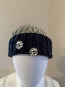 Berretto grigio impreziosito ECHO nuovo con etichette misto lana taglia unica H1 - Foto 1 di 3