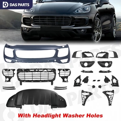 For Porsche Cayenne 985 2015-2018 Front Bumper Grille Valance Fog Light Bezel - Image 1 of 4