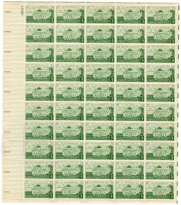 Scott #1108 Gunston Hall George Mason Sheet of 50 Stamps - MNH P#26018 UL - Image 1 of 2