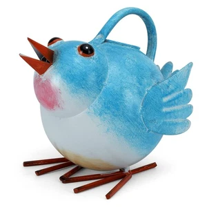 Niedliche Vogelgießkanne aus Metall für Pflanzen drinnen/draußen, Garten funktionell klein... - Bild 1 von 8