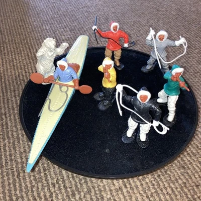 Vintage Timpo Toys Eskimos Frozen North + Kayak + Polar Bear Look 👀 - Image 1 of 4