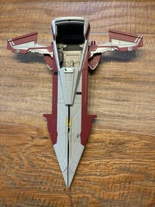 Star Wars 3.75 Obi-Wan Kenobi's Jedi Starfighter Hasbro 2008 parte anteriore cabina di pilotaggio - Foto 1 di 2