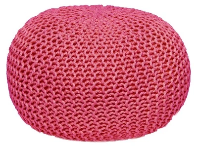 Premium Pouf Sitzpouf Strickhocker Ø 55 cm Innen & Außen waschbar - Bild 1 von 4