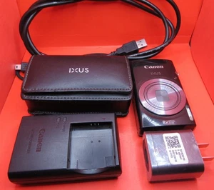 Canon IXUS 160  Compact Digital Camera - 20MP  Black  with 8x Optical Tested++ - Picture 1 of 18
