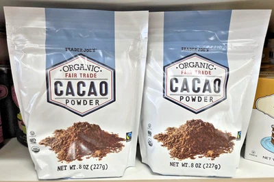 Trader Joe's Organic Fair Trade Cacao Powder 8oz 227g (2 Bags) - Image 1 of 2