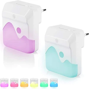 Luci Notturne per Bambini Con Sensore Crepuscolare Set 2 Pezzi Con 6 LED Rispami - Foto 1 di 12