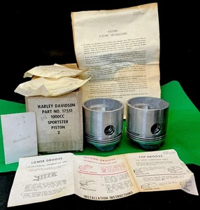 NOS Harley-Davidson Forged Set 2 Oversized +.040 1000cc Sportster 17551 Vintage - Picture 1 of 11