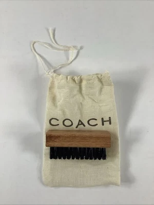 Coach Suede & Nubuc Leather Brush With Original Bag Vintage - Image 1 of 4