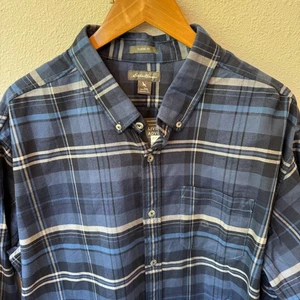 Camisa a Cuadros Eddie Bauer Calce Clásico Favorita de Franela XXL Azul Nueva con Etiquetas Bolsillo - Imagen 1 de 12