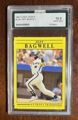 1991 Fleer обновление бейсбол #U-87 Джефф Бэгвелл RC дебютант карта класса Gem новом 10! - Изображение 1 из 2