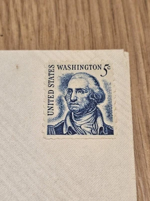 1967 GEORGE WASHINGTON 5 CENT BLUE Stamp Vintage Rare Not Canceled! 1968 Postage - Image 1 of 4