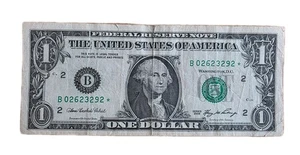 2006 $1 Star Note – B02623292 – Federal Reserve Replacement Bill - Picture 1 of 3