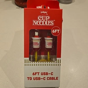 Nissin Cup Noodles USB-C To USB-C - Cable 6 Ft- New In Box - Picture 1 of 4