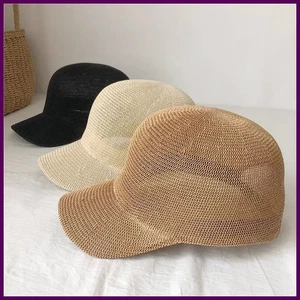 Nueva gorra de béisbol de paja transpirable de verano 2025 para hombres al aire libre sombreros de papel para el sol - Imagen 1 de 27