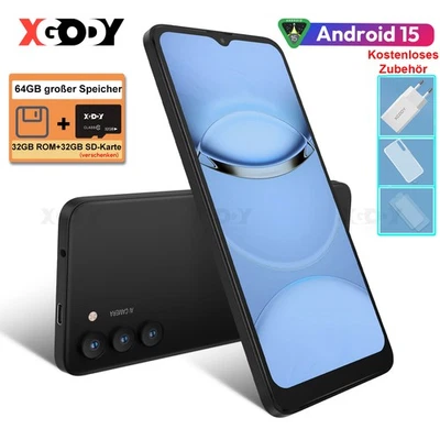 2025 Neu Smartphone Handy Android15 6,5 Zoll Ohne Vertrag 2Sim 8Core 7GB+64GB 4G - Bild 1 von 4