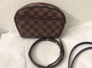 Louis Vuitton Damier Ebene Pochette Ipanema pouch belt shoulder crossbody bag - Picture 1 of 12