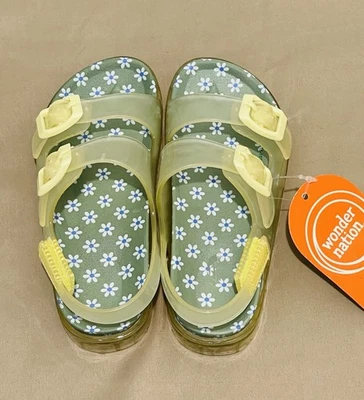 Nuevo Wonder Nation Niñas Pequeñas Punta Abierta Hebilla Sandalias Zapatos Talla-10 Ajustables Foto 1 de 4