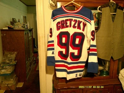 Camiseta Wayne Gretzky #99 Starter XL NY Rangers local años 1996-99 Foto 1 de 4