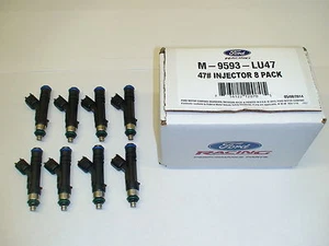 8 New Genuine Ford Racing Performance Bosch LU47 47lb 47# fuel Injectors E85 - Picture 1 of 2