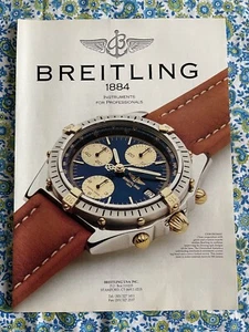 Vintage Print Werbung Breitling Uhr 1884 Printanzeige von 1994 - Bild 1 von 7