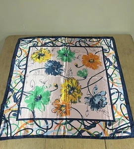 Bufandas florales de seda satinada para mujer multicolor hiyab 35"" X 35"" #1 - Imagen 1 de 12