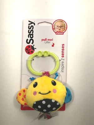 Lindo portabebés de peluche Sassy Jitter N' Go Friend Bee Foto 1 de 2