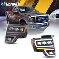 Vland Projector Full Led Headlights W/startup Animation For 2009-2014 Ford F-150
