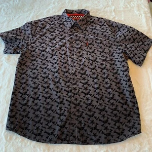 Fly Racing Men’s Short Sleeve Shirt, Size XL, Grey With Black Flocked Graphic - Picture 1 of 6