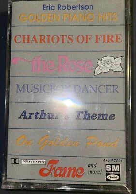 Eric Robertson Golden Piano Hits Cassette Tape Arthur, Fame Rare Sealed 1988 Foto 1 de 4